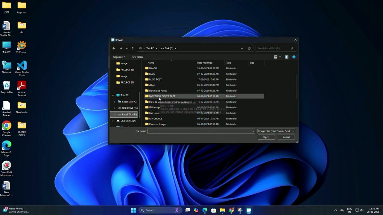 WinToUSB browse for ISO file dialog